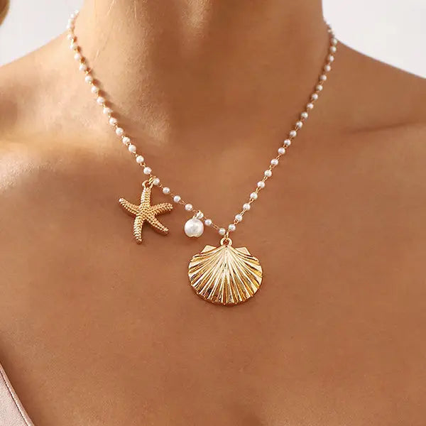 Pearl and Seashell Necklace