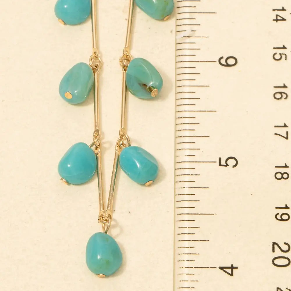 Dainty Bar and Acrlyic Station Charms Necklace