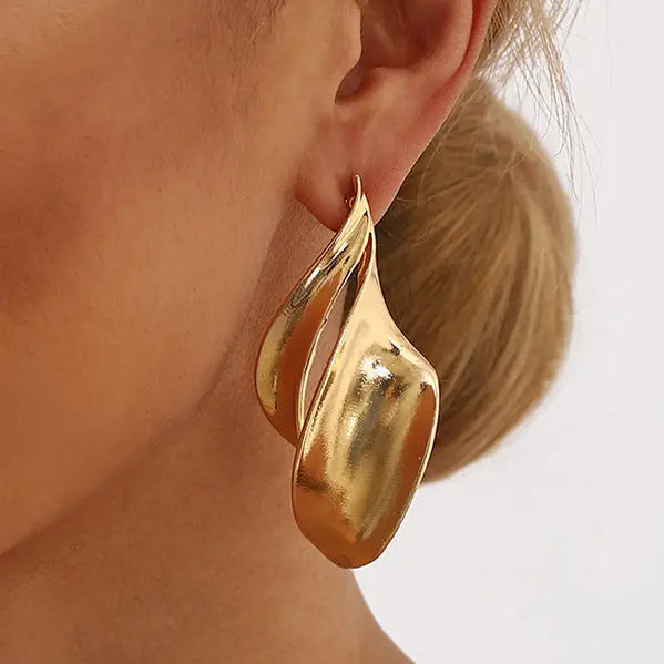 Geometric Solid Drop Earrings