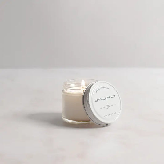 Georgia Peach - Soy Wax Mason Jar Candle (2oz)