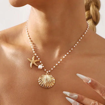 Pearl and Seashell Necklace