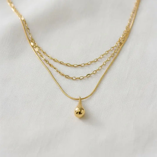 Double Layer Waterdrop Necklace