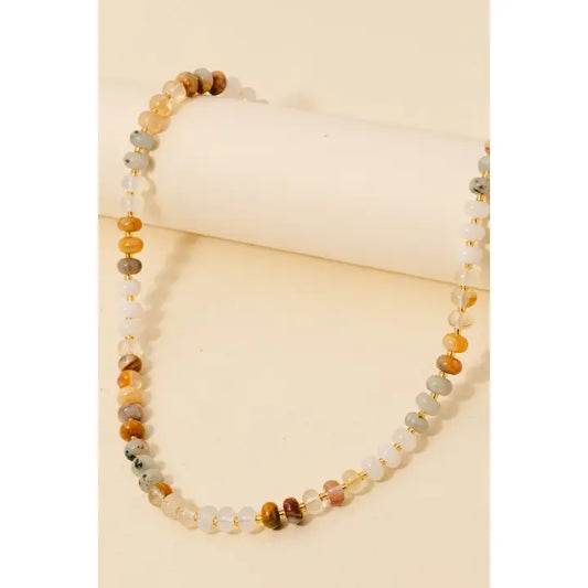 Gradient Stone Beaded Necklace