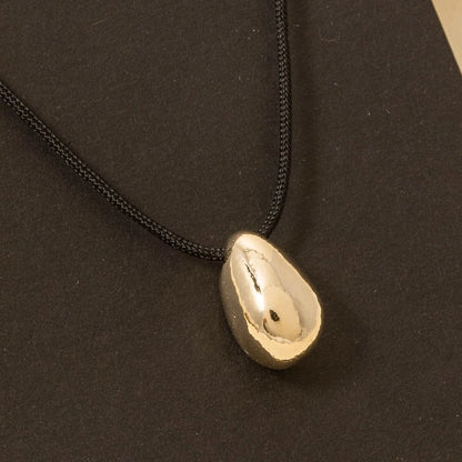 Teardrop Pendant Cord Necklace