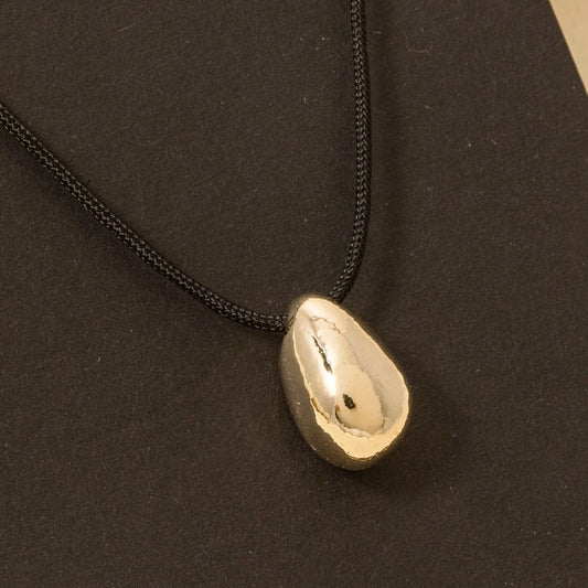 Teardrop Pendant Cord Necklace