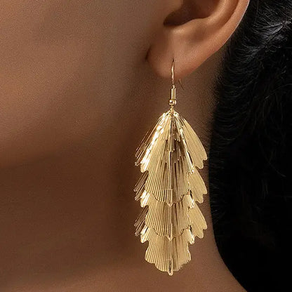 Layered Solid Textured Earrings