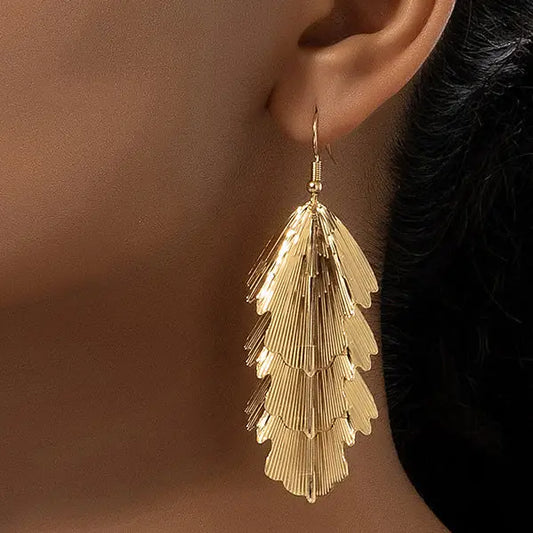 Layered Solid Textured Earrings