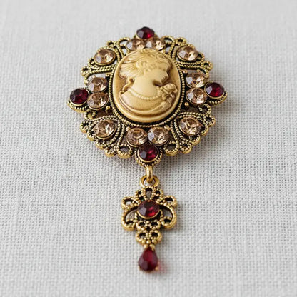Medieval Cameo Brooch with Intricate Detailing