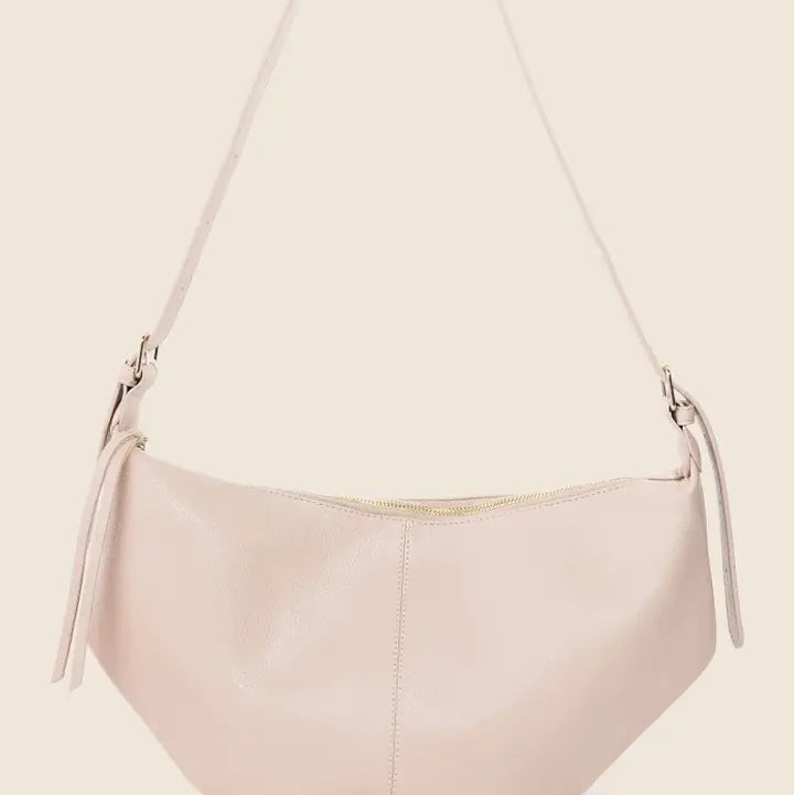 Leather Semi Circle Shoulder Bag