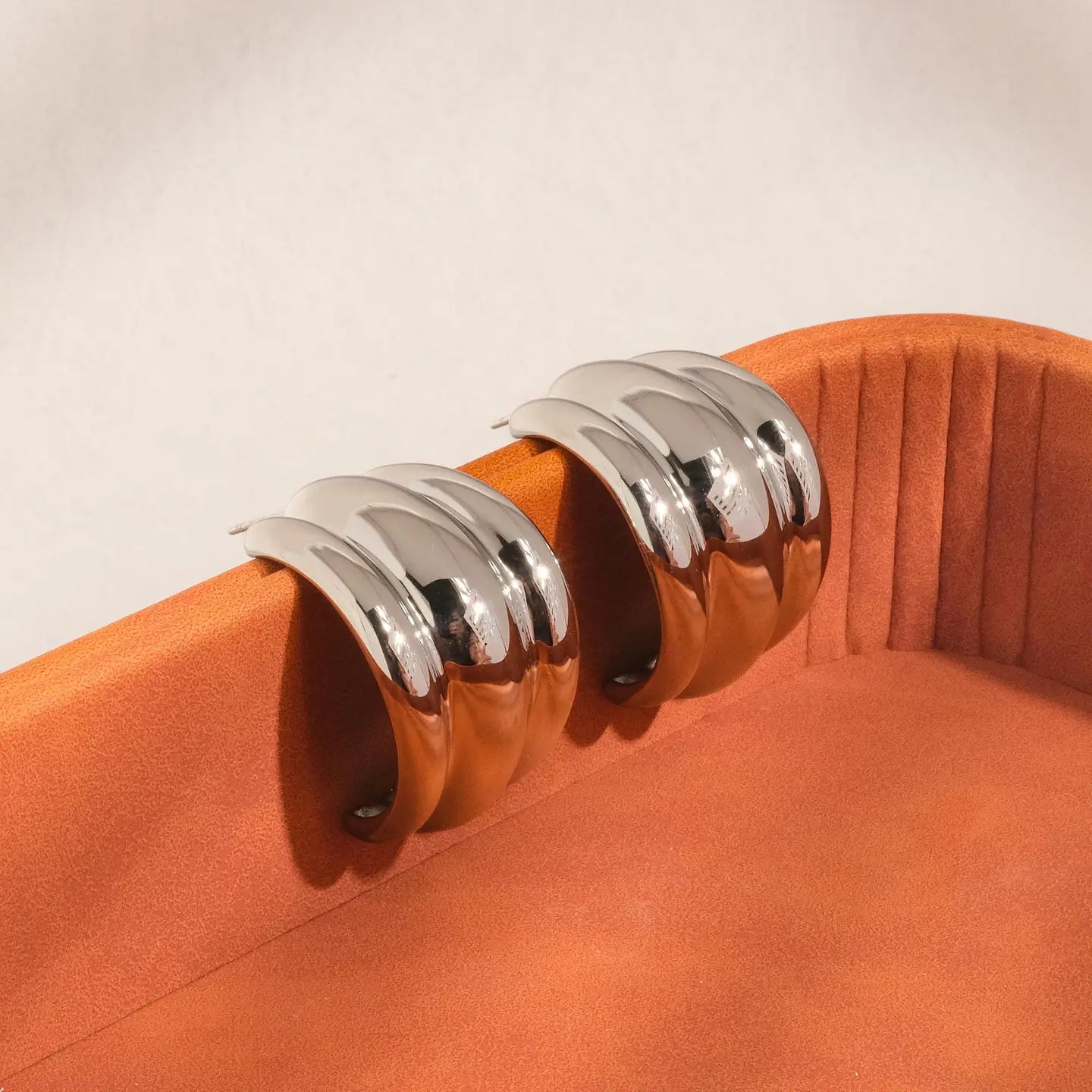 Colton Silver Non-Tarnish Layered Spiral Earring