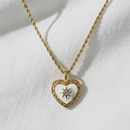 Heart Pendant Necklace with Titanium Steel