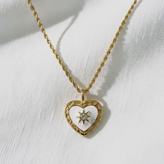 Heart Pendant Necklace with Titanium Steel