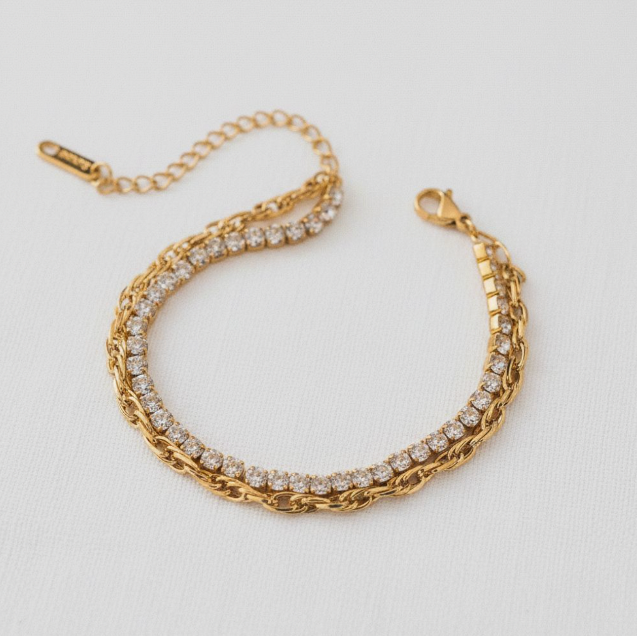 Multi-Layered Bracelet with Dazzling Elements