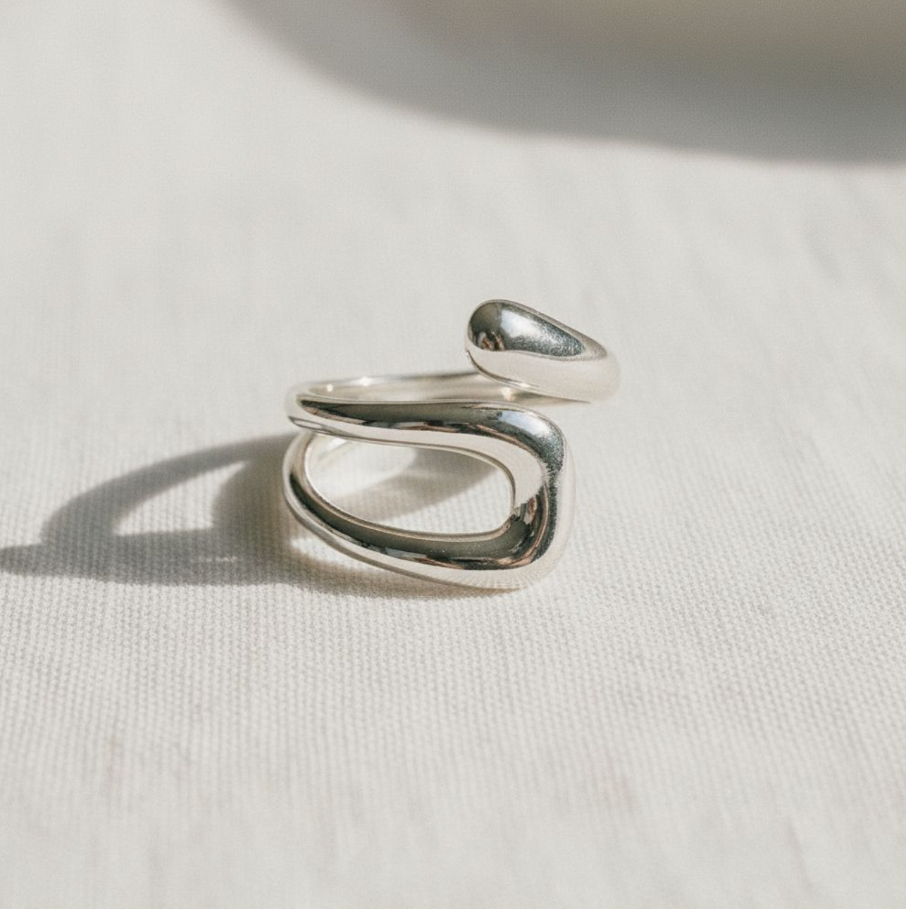 Stylish Geometric Open Ring in Stainless Steel