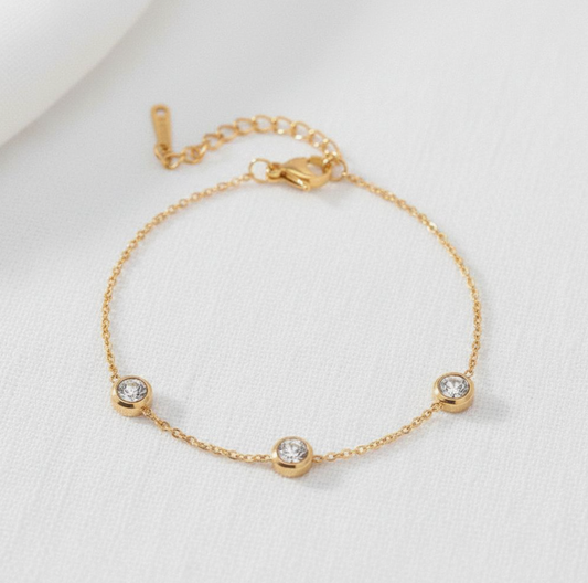 Trendy Circle Bracelet with Dazzling Accents