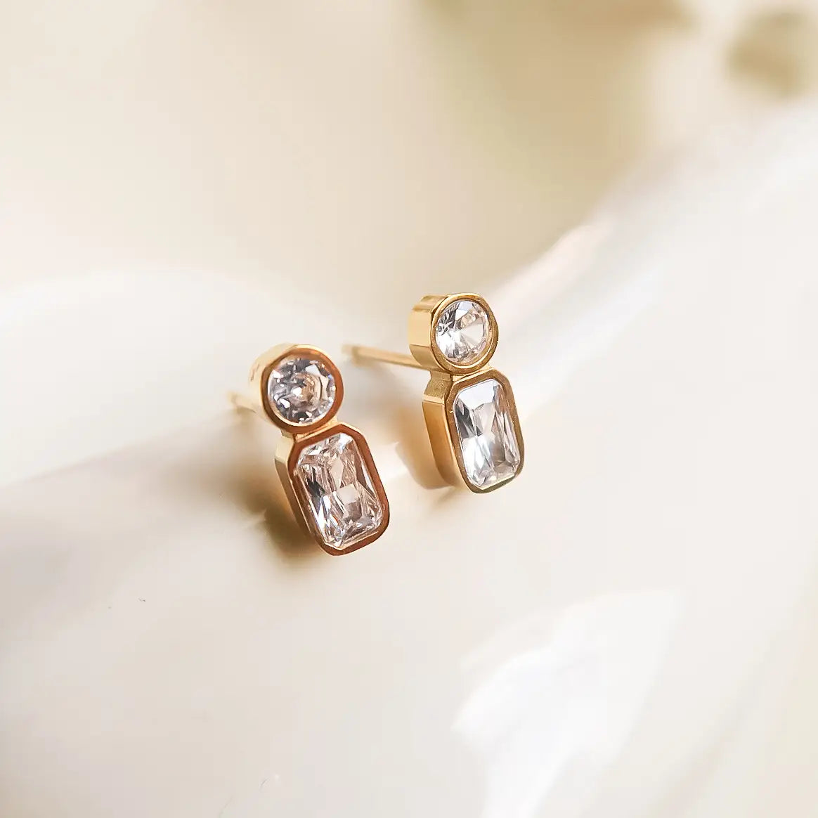 Zoey 18K Gold Non-Tarnish Mini Cz Stud