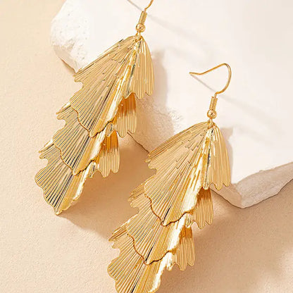 Layered Solid Textured Earrings