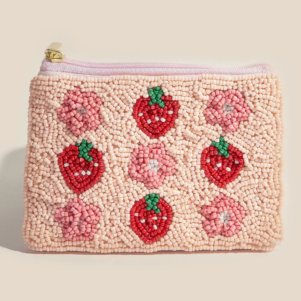 Flower Strawberry Coin Purse
