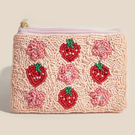 Flower Strawberry Coin Purse