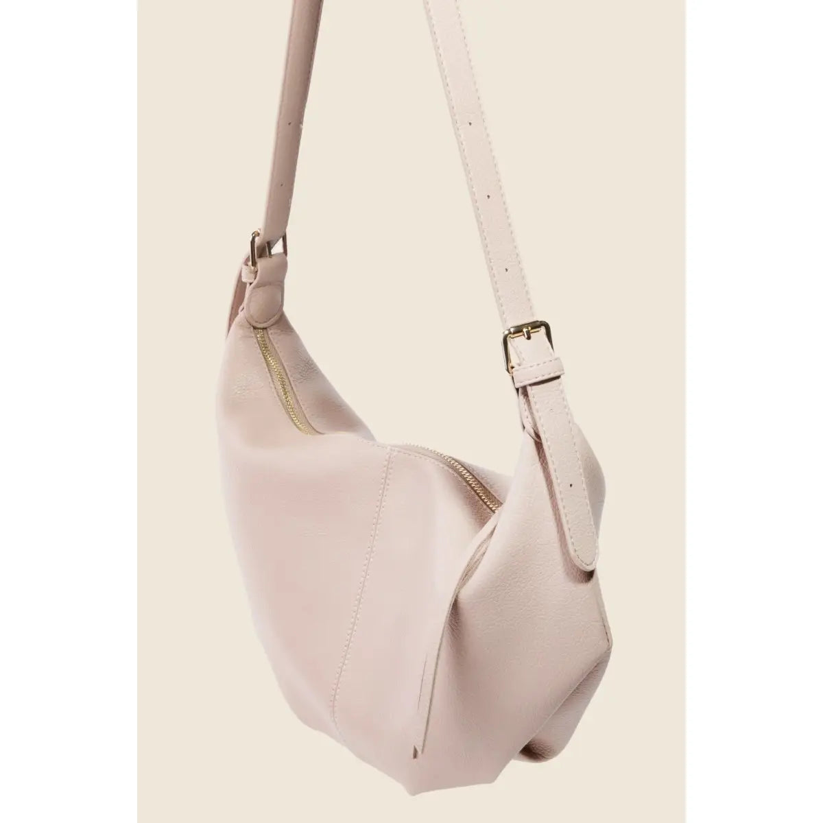 Leather Semi Circle Shoulder Bag