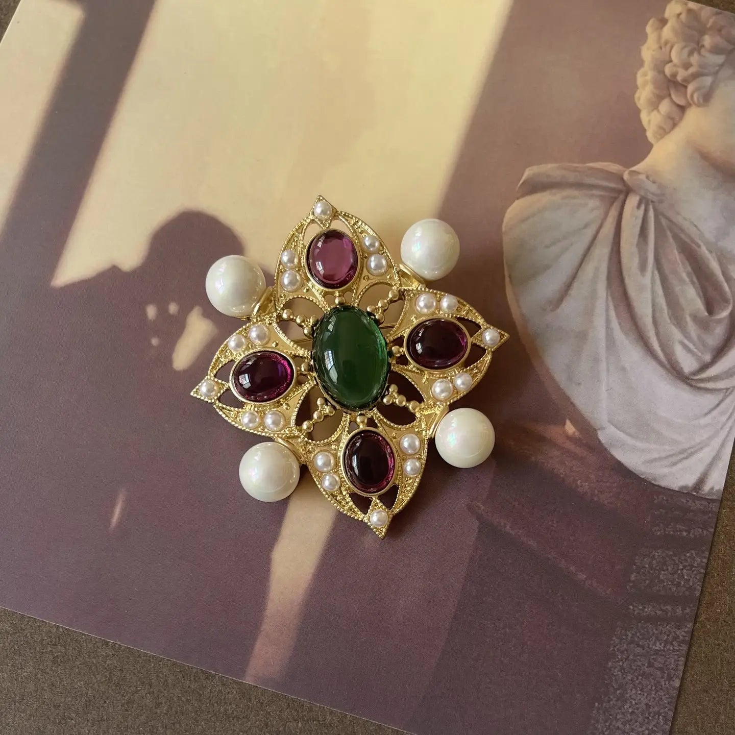 Gorgeous Baroque Palace Rhinestone Brooch