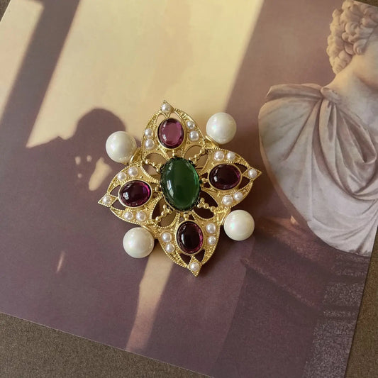 Gorgeous Baroque Palace Rhinestone Brooch