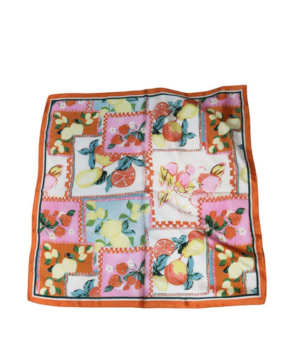 Tropical Fruit Print Bandana Scarf